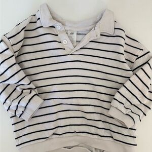 H&M Kids Black and White Striped Sweater